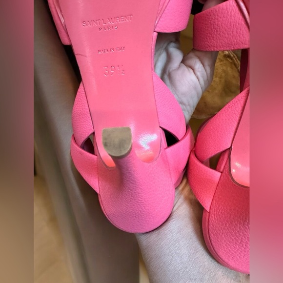 YSL/ Yves Saint Laurent  shoes. Beautiful tangerine color. Like new - Picture 6 of 11